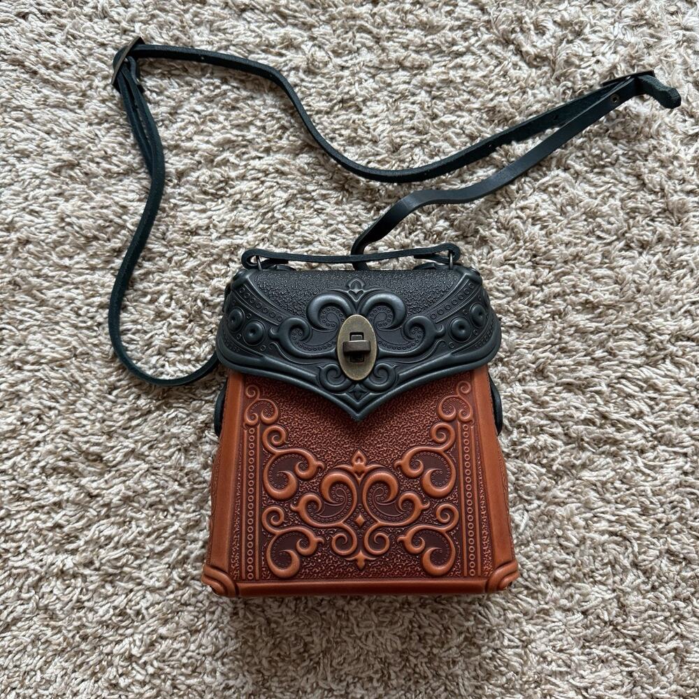 $125 Lymar Leather Crossbody Purse Bag Shoulder Strap Convertible Mini Backpack